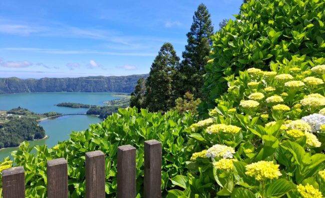 view from vista do rei viewpoint in a sightseeing tour