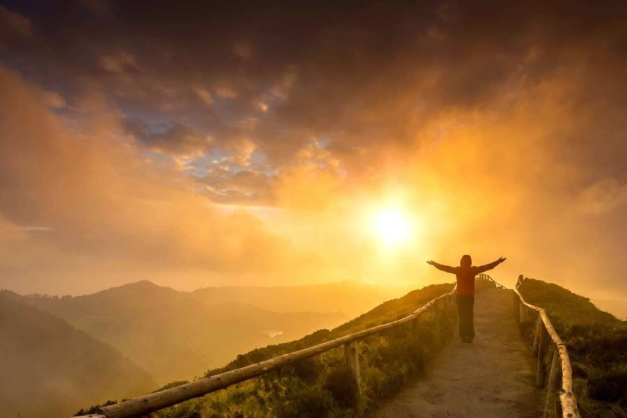 View from Vista do Rei viewpoint at Sete Cidades volcano